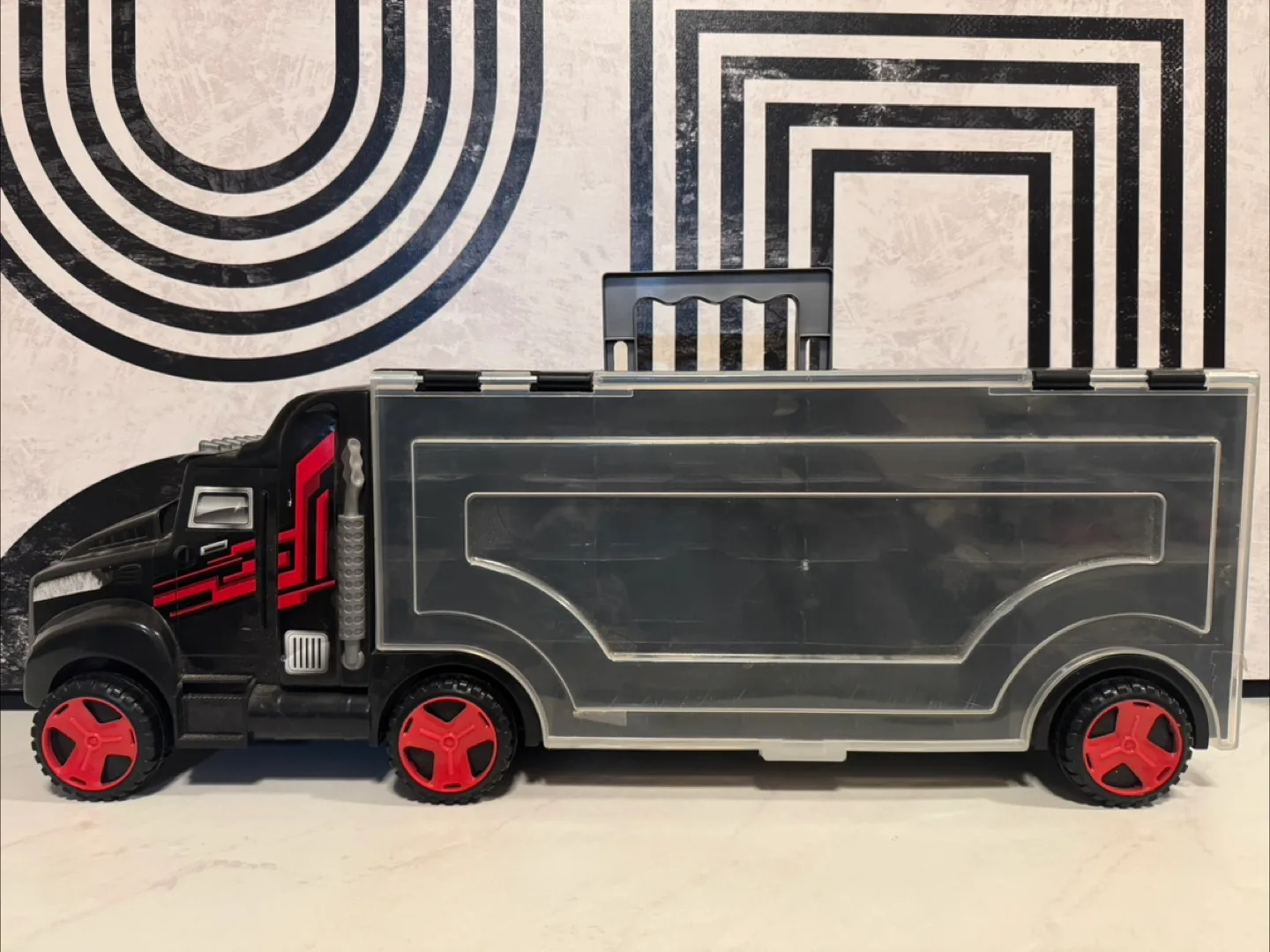 Kids Toy Storage Truck - Black & Red thumbnail