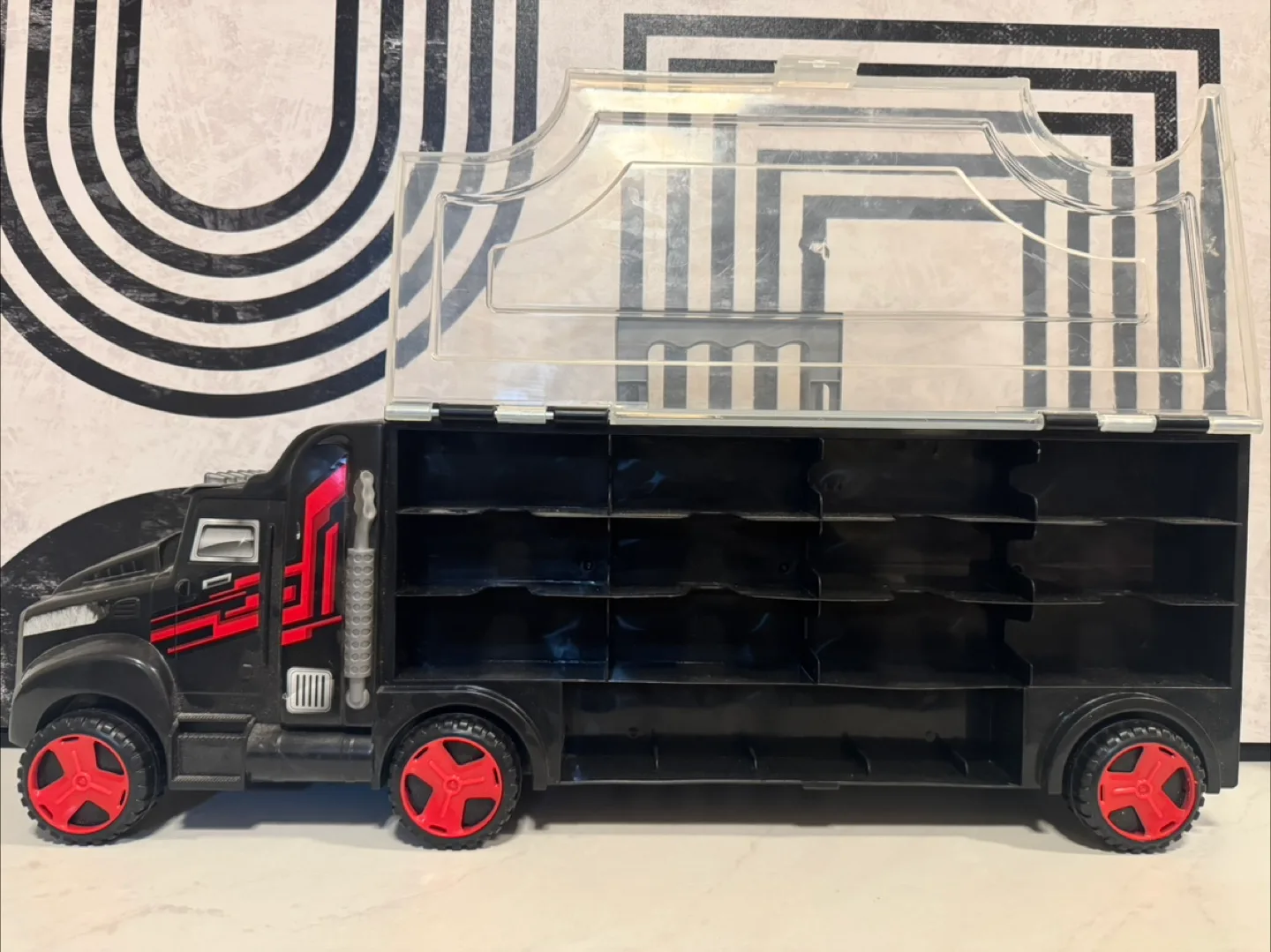 Kids Toy Storage Truck - Black & Red image indicator(2)