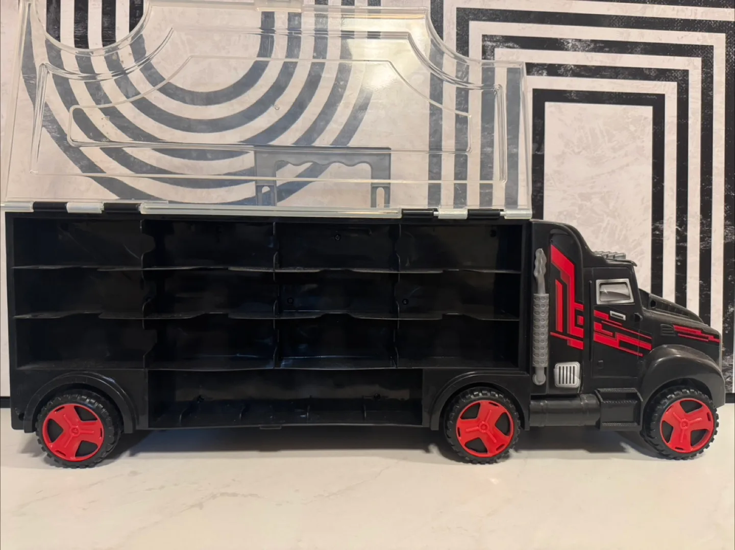 Kids Toy Storage Truck - Black & Red image indicator(3)
