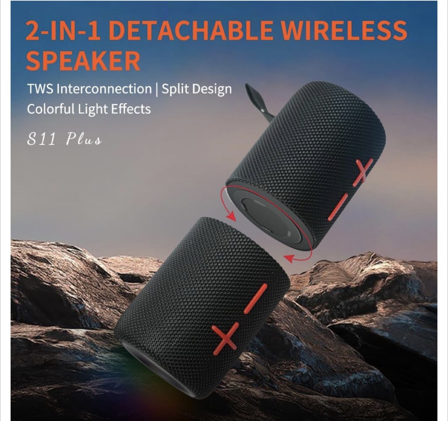S11 Plus 2-in-1 Detachable Wireless Speaker