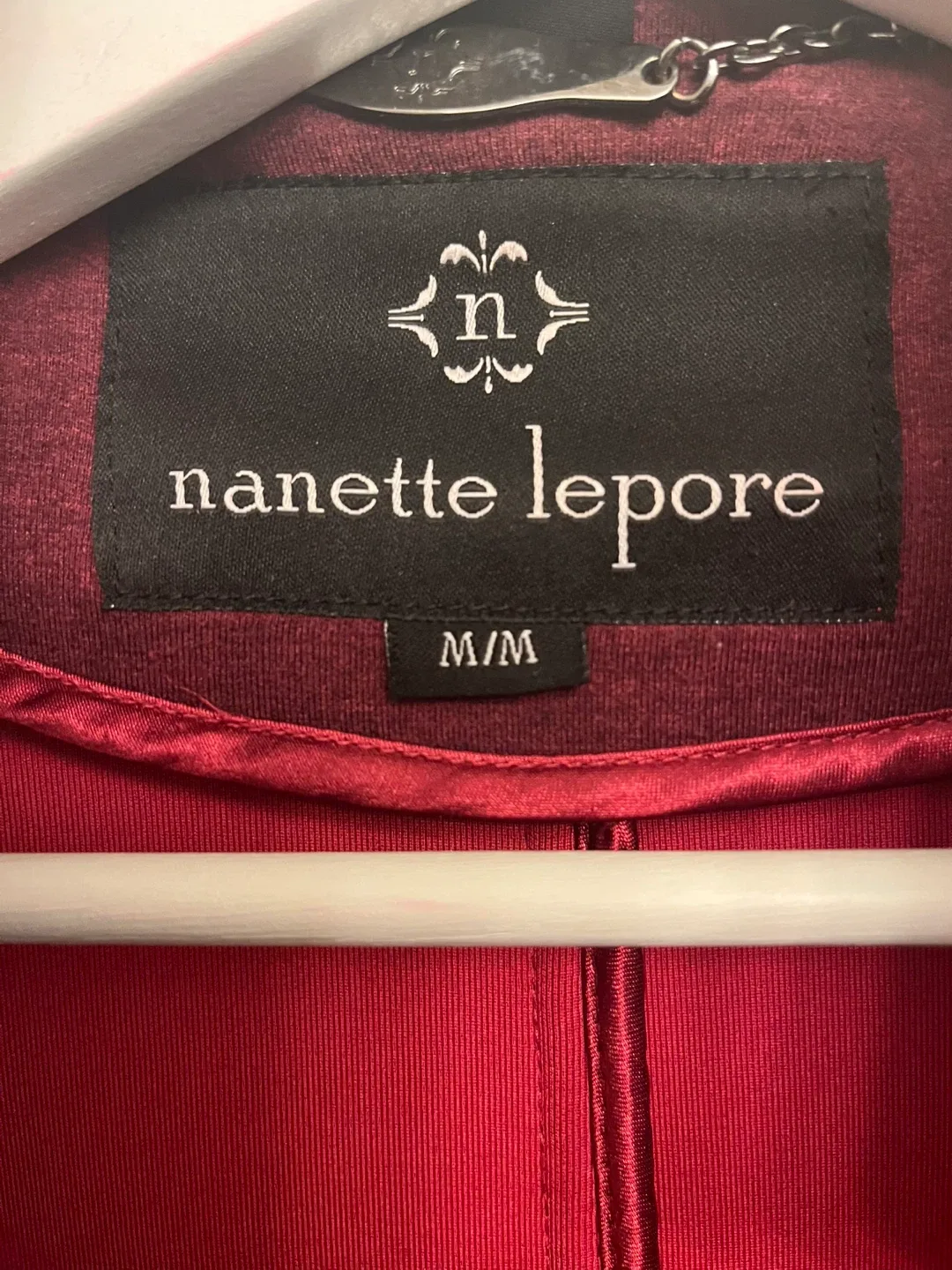Nanette Lepore Burgundy Coat Size M image indicator(3)