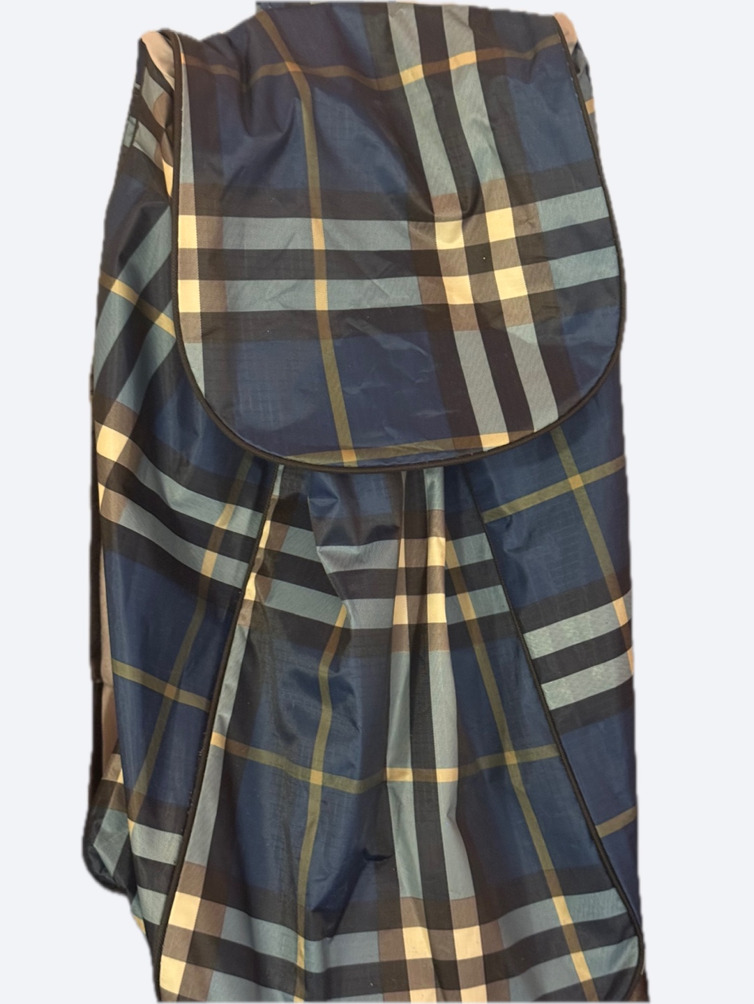 Plaid Rolling Shopping Cart