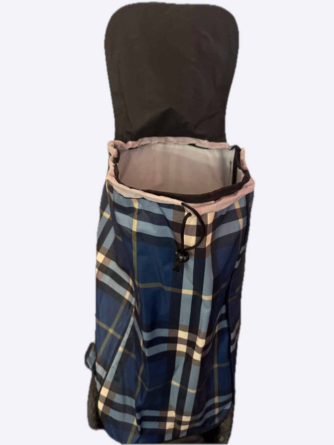Plaid Rolling Shopping Cart - photo 3