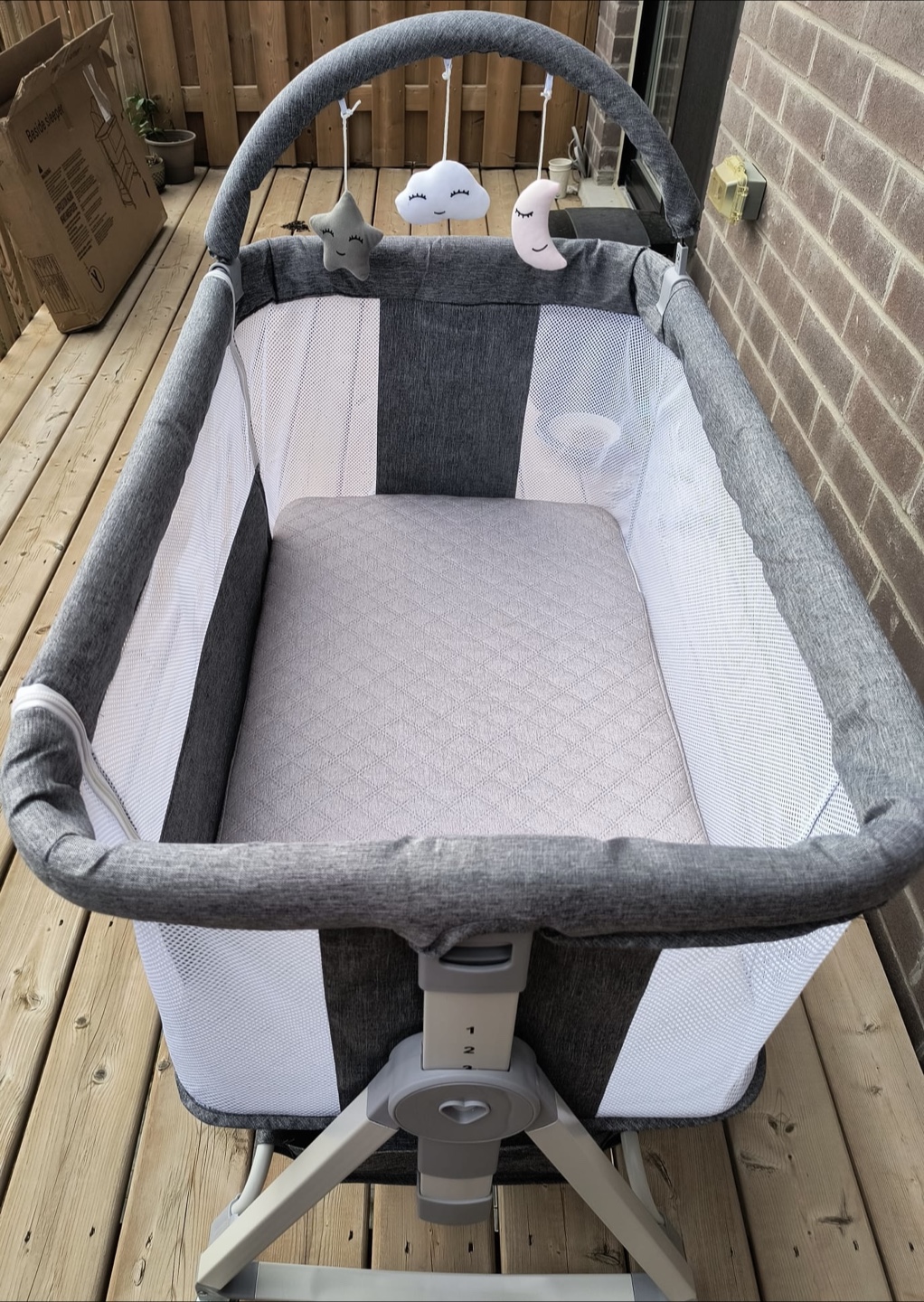 MEIGHYUN 3-in-1 Bedside Bassinet - Light Grey - photo 5
