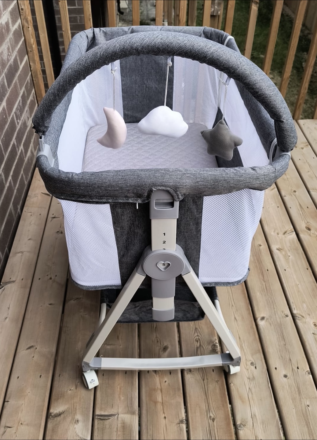 MEIGHYUN 3-in-1 Bedside Bassinet - Light Grey - photo 4