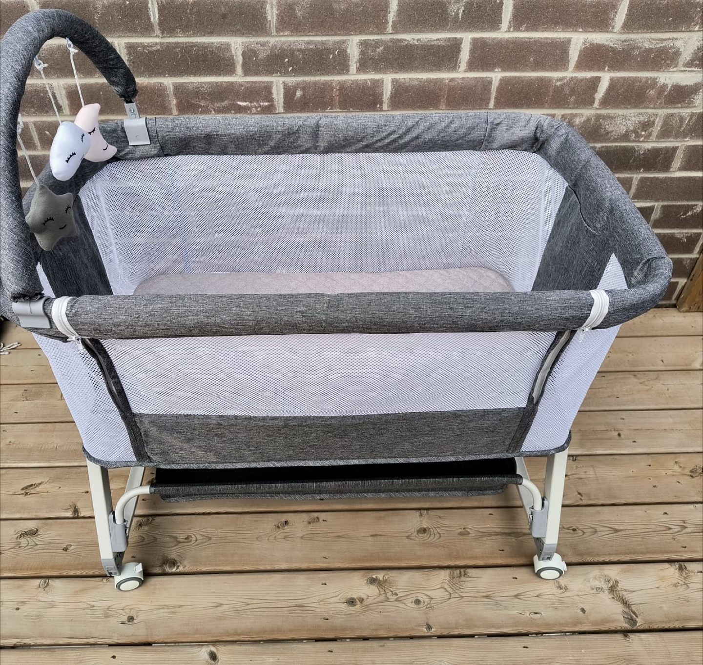 MEIGHYUN 3-in-1 Bedside Bassinet - Light Grey - photo 3