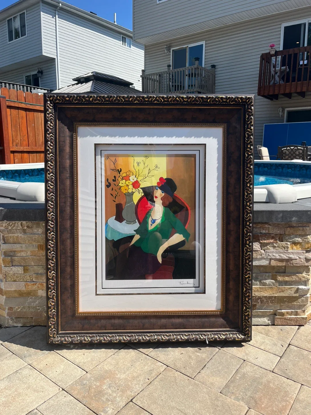 Framed Painting of Woman thumbnail