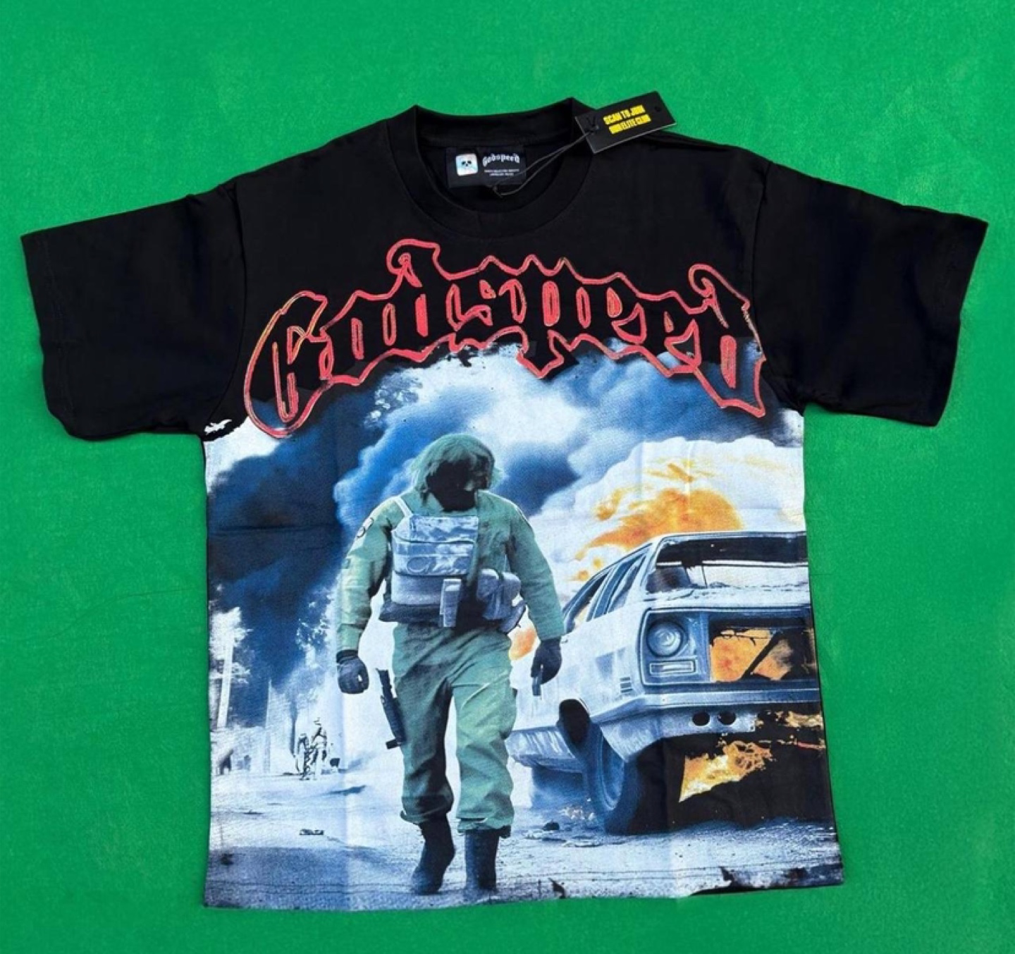 Godspeed Out Of Many One Black Graphic T-Shirt – All Sizes