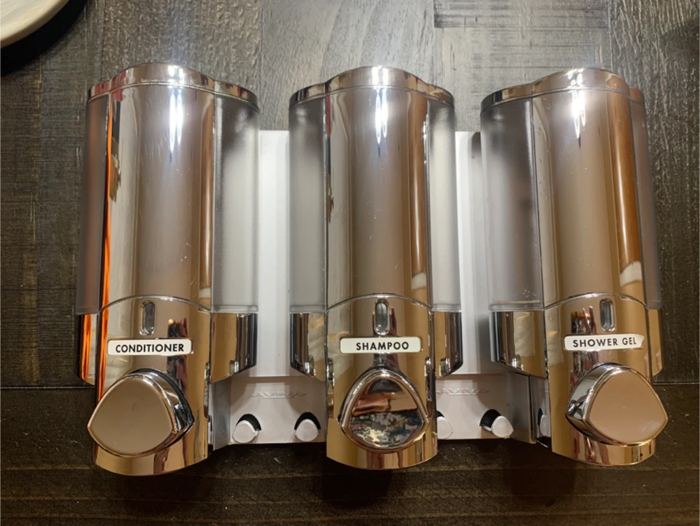 Triple Shower Dispenser - Shampoo, Conditioner, Shower Gel
