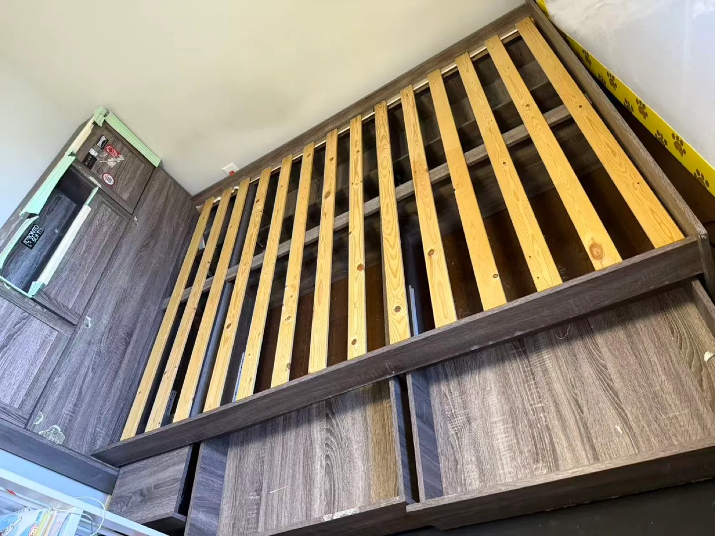 Queen size Wood Bed Frame with Storage thumbnail