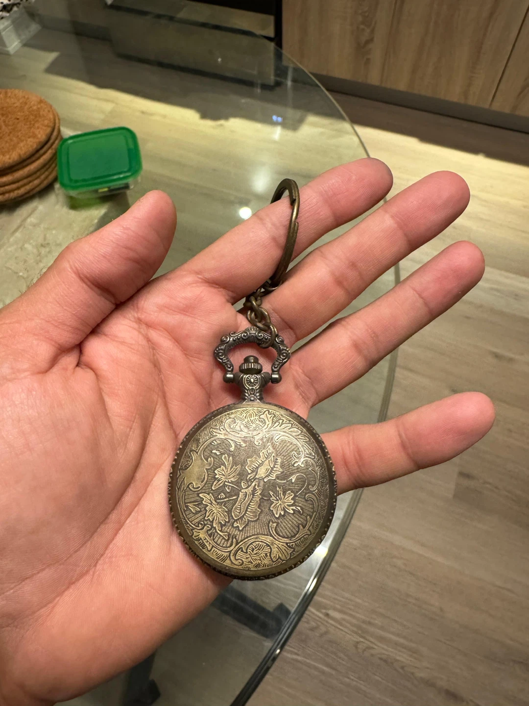 Vintage Style Pocket Watch Keychain - photo 5