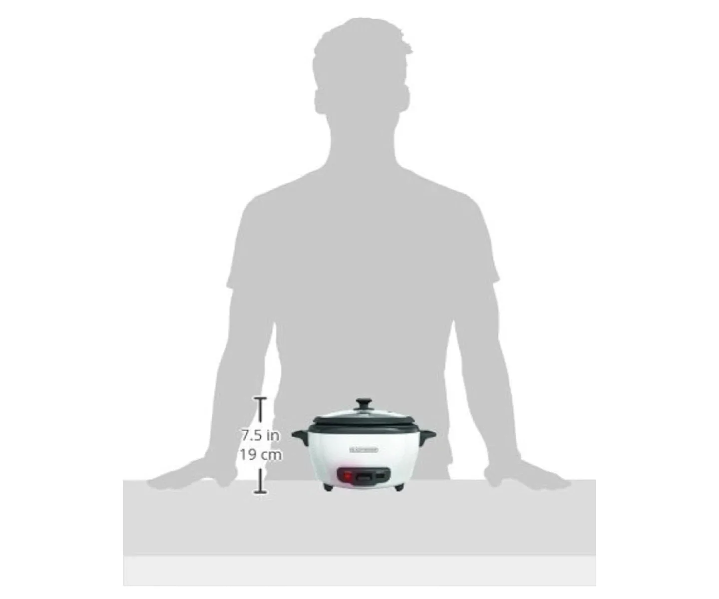 Black+Decker 6-Cup Rice Cooker & Steamer image indicator(3)