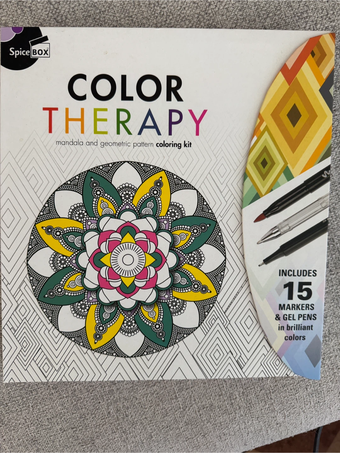 New Spice Box Color Therapy Mandala Coloring Kit