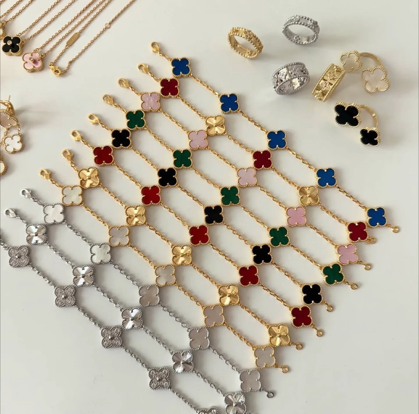 Clover bracelets gold filled image indicator(2)