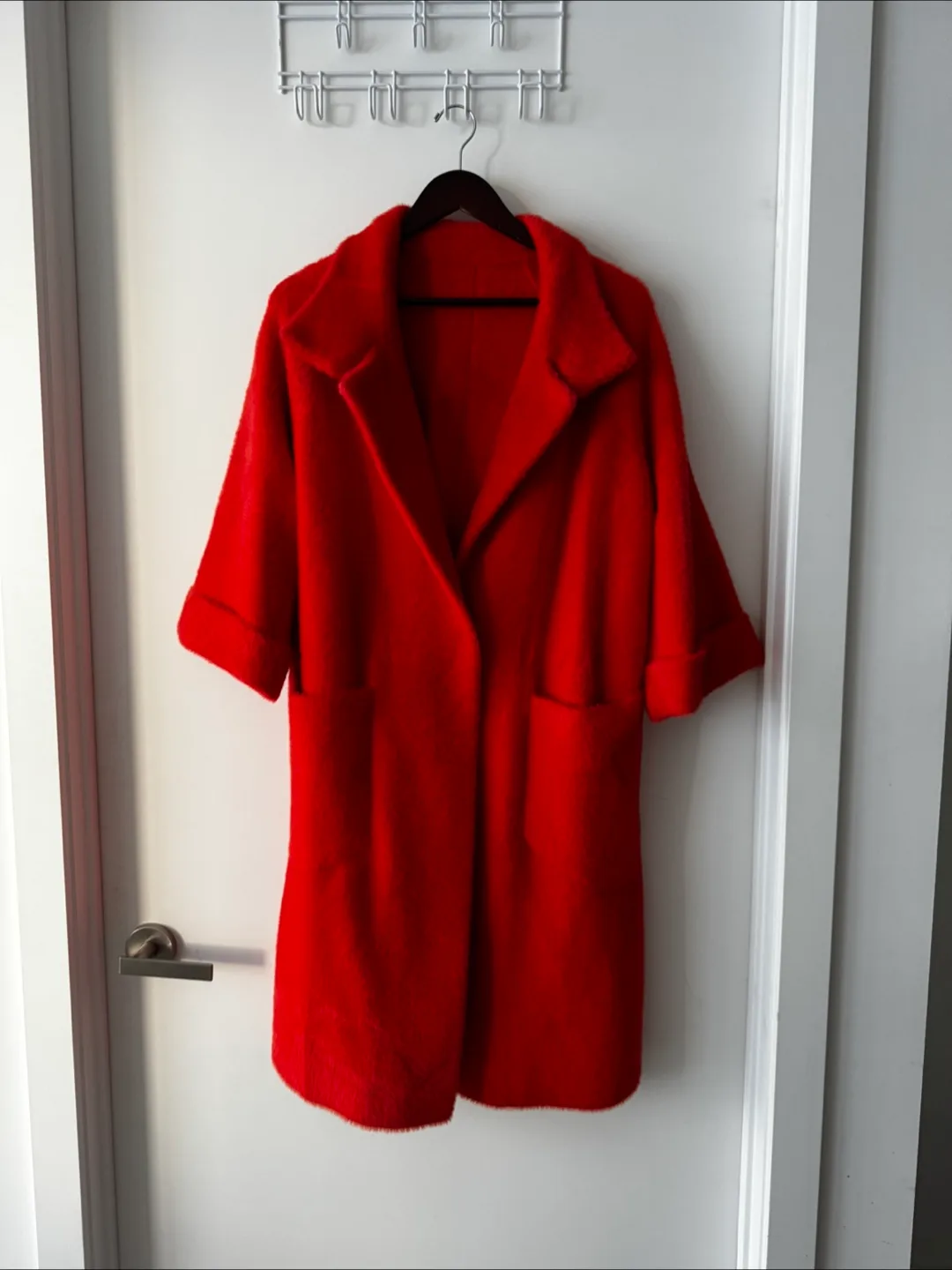 Red Wool Blend Coat thumbnail