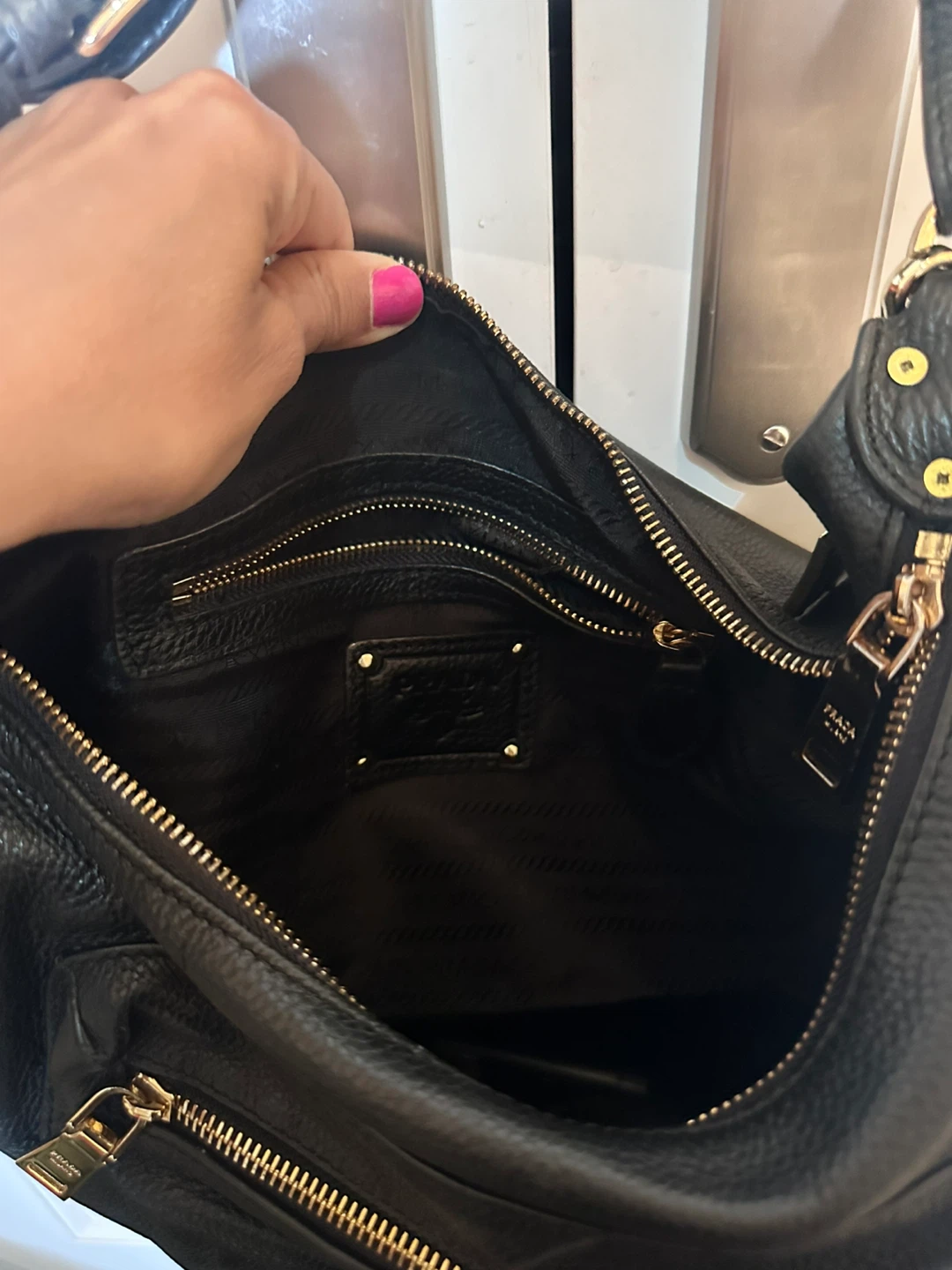 Prada Black Leather Hobo Bag - photo 3