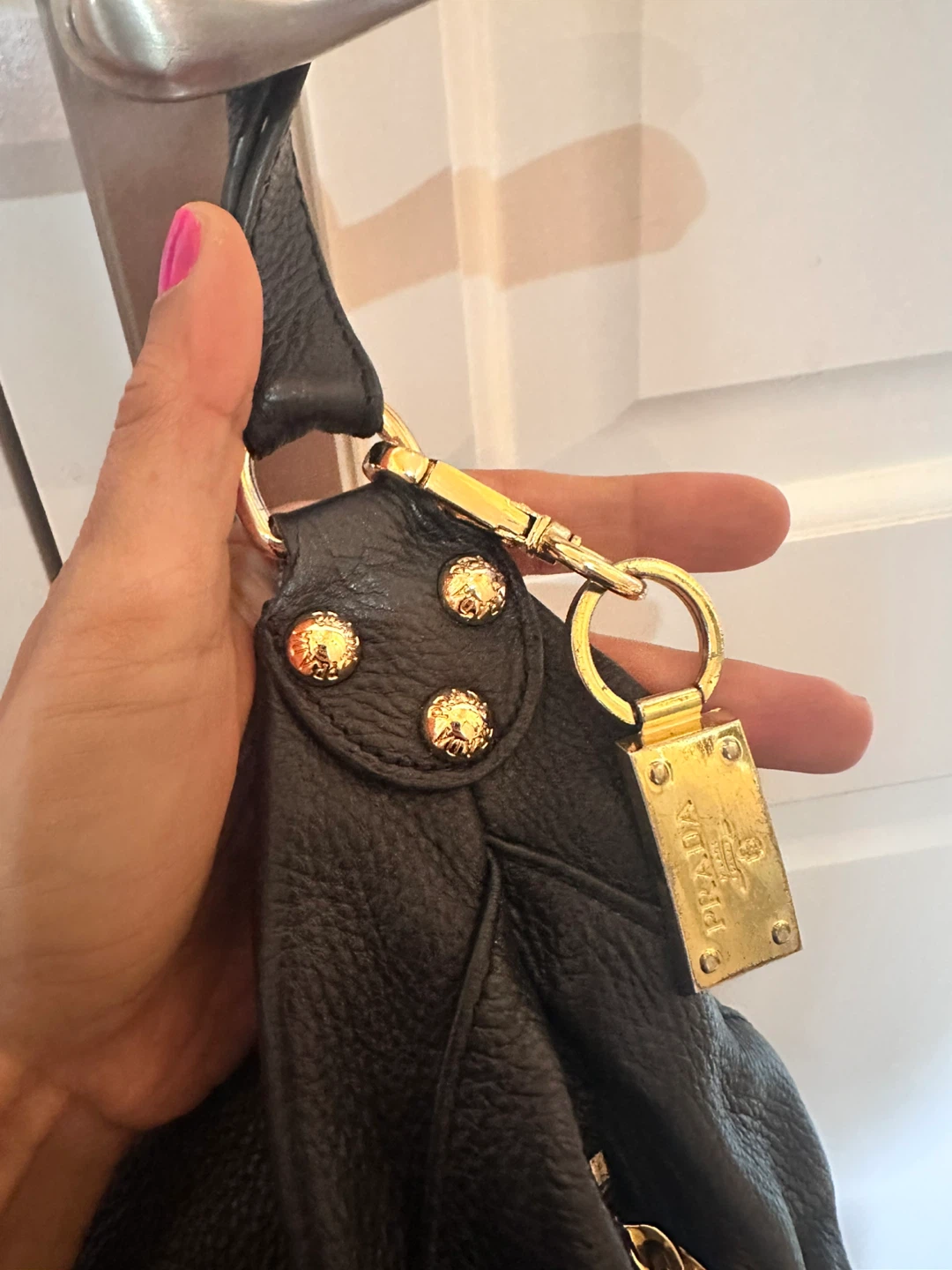 Prada Black Leather Hobo Bag - photo 2