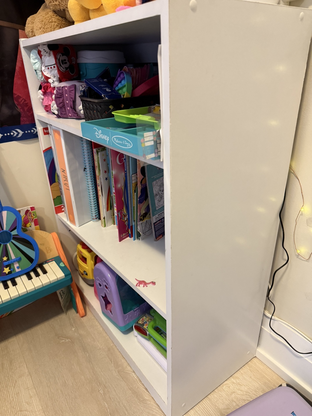 White Bookcase 3-shelf with Adjustable Shelves