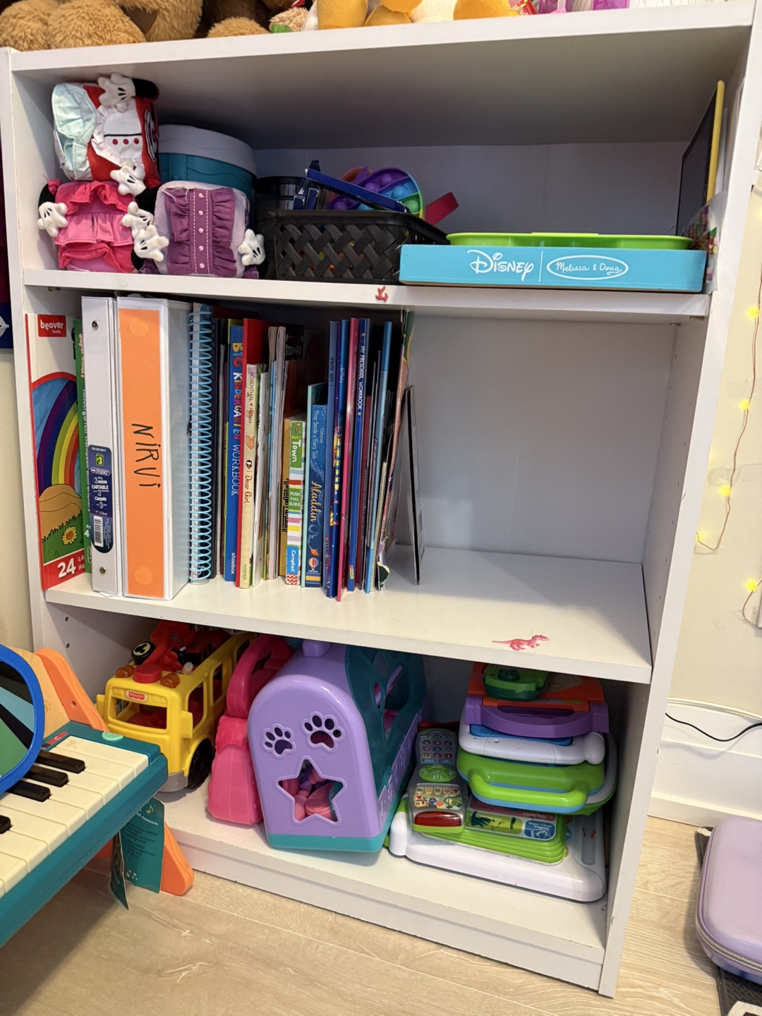 White Bookcase 3-shelf with Adjustable Shelves - photo 2