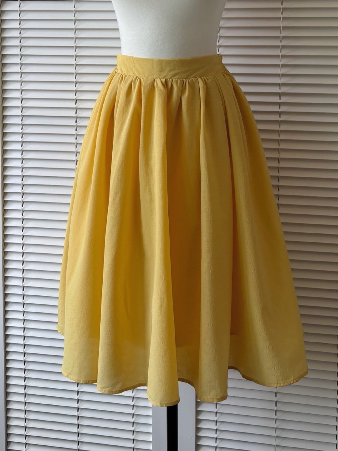 Vintage Midi Skirt, High Waisted A-Line Skirt