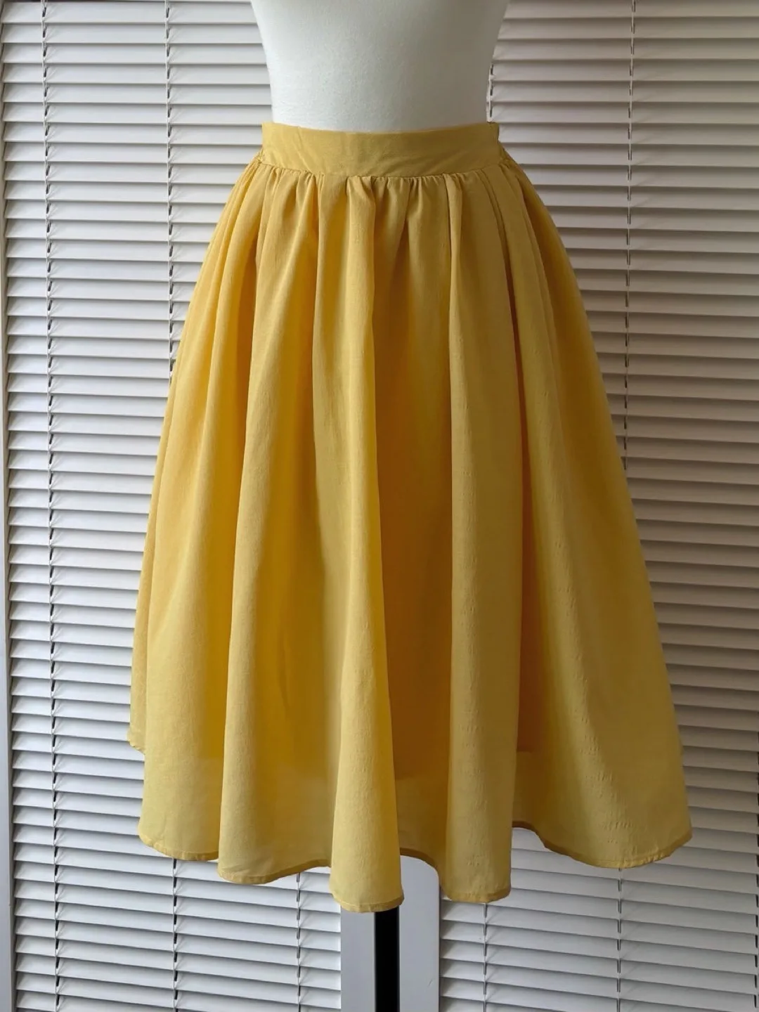 Vintage Midi Skirt, High Waisted A-Line Skirt thumbnail