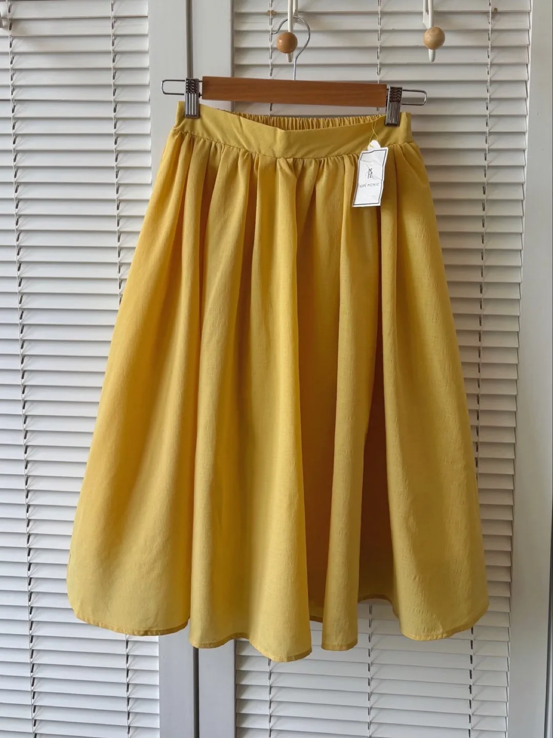 Vintage Midi Skirt, High Waisted A-Line Skirt image indicator(8)