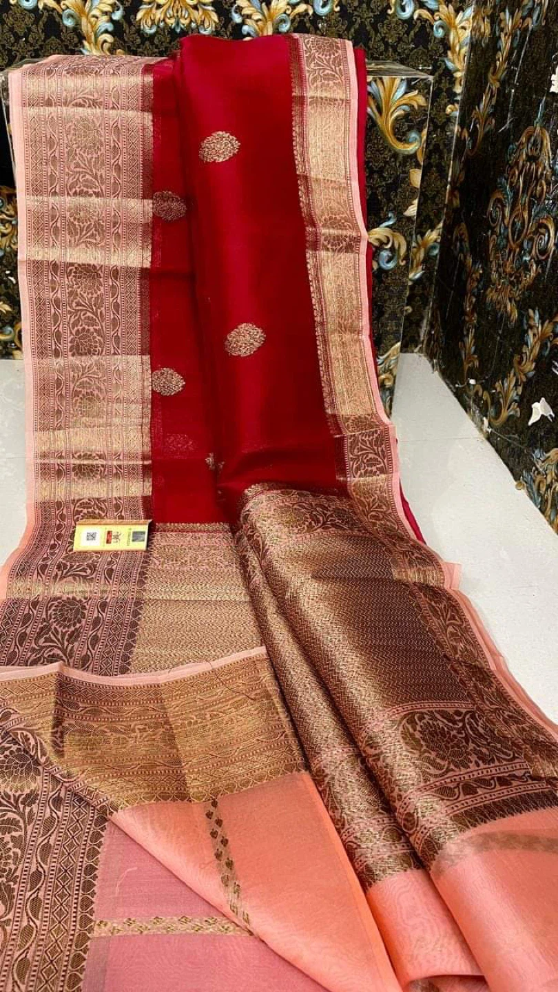 Gorgeous Red & Gold Saree