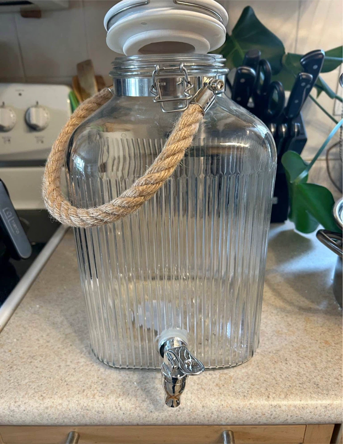 Glass Drink Dispenser with Spigot