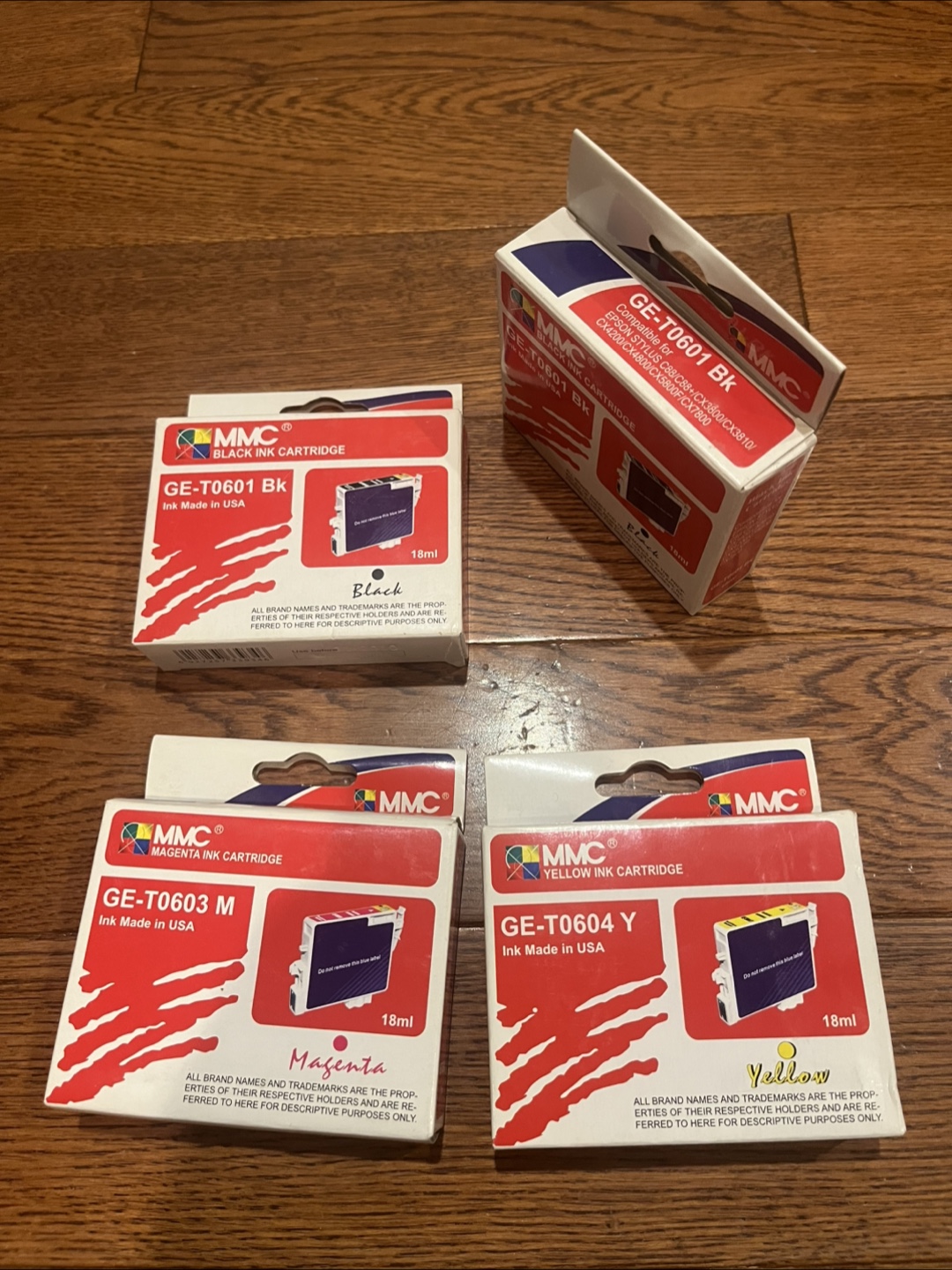 MMC Ink Cartridges - Magenta, Yellow, and two Black 🥕