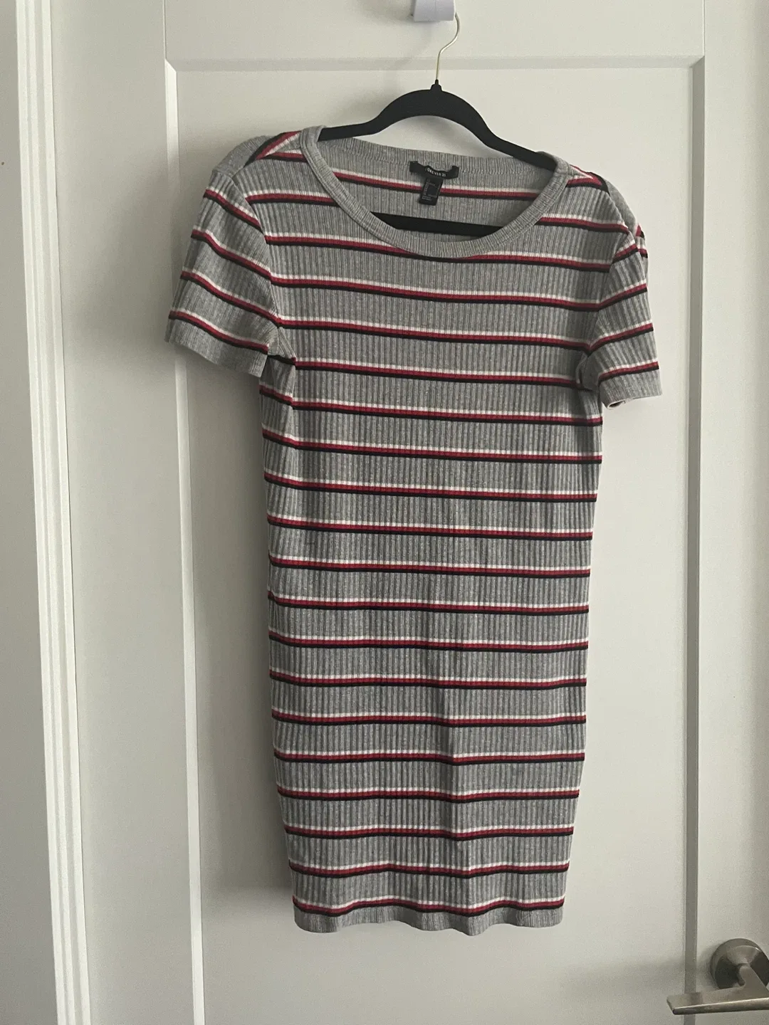 Forever 21 Striped Ribbed Dress - Size L thumbnail