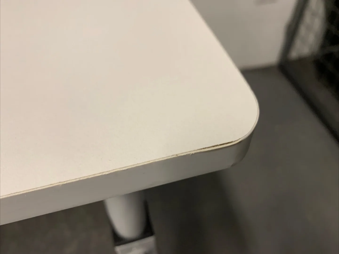 Adjustable Height White Rolling Table image indicator(5)