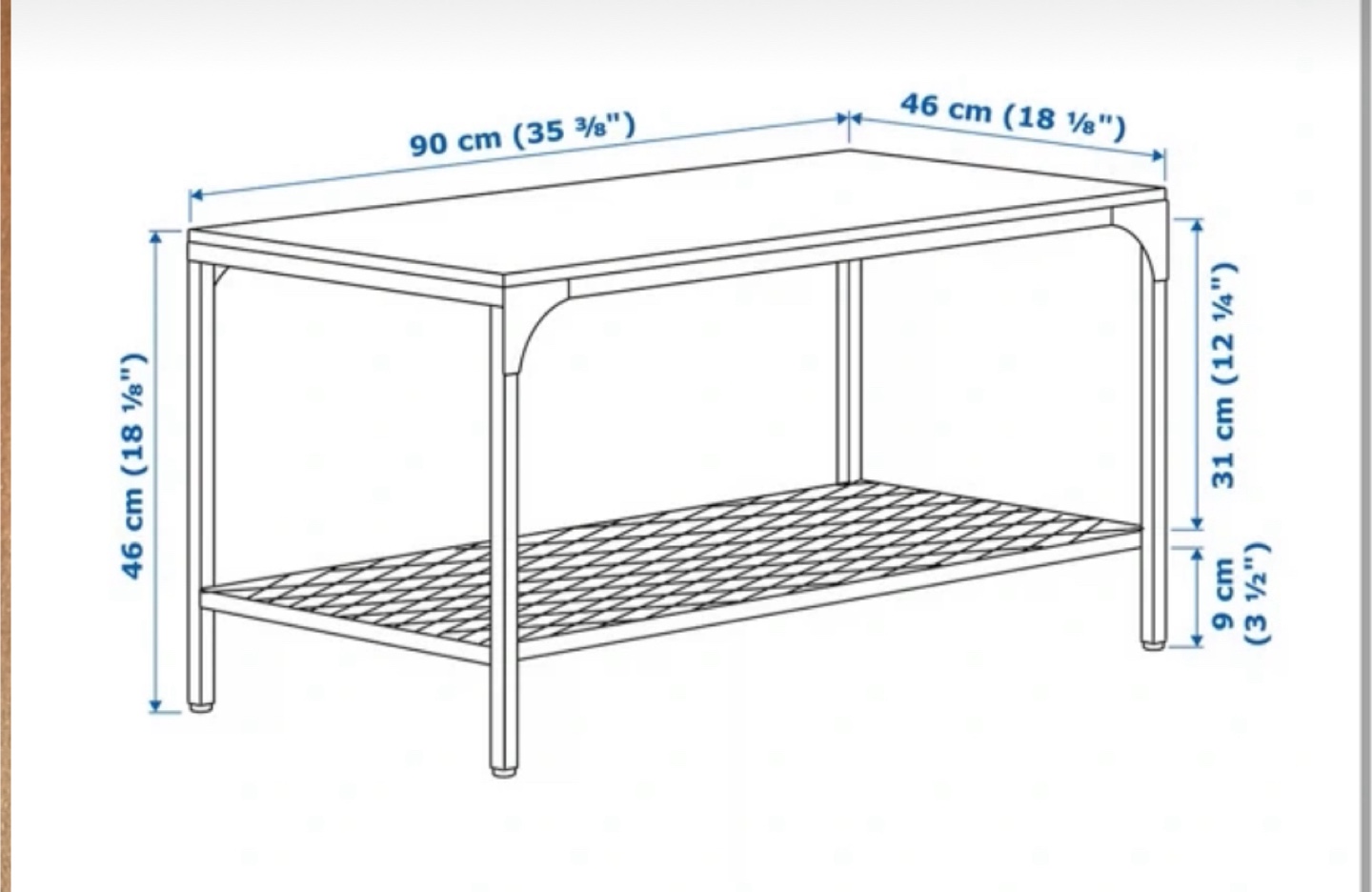 IKEA LACK Coffee Table with Shelf - Brown/Black - photo 2