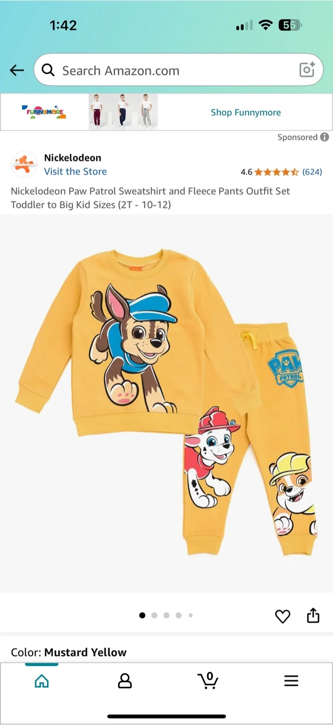 Nickelodeon Paw Patrol Sweatshirt & Fleece Pants Set (2T-10-12) thumbnail