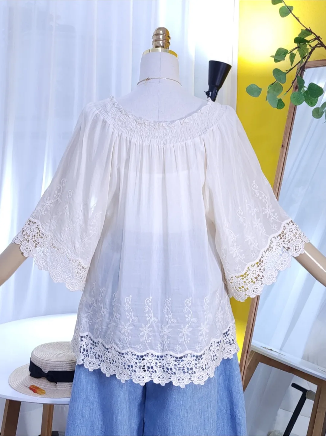 Vintage Embroidered Lace Blouse image indicator(3)