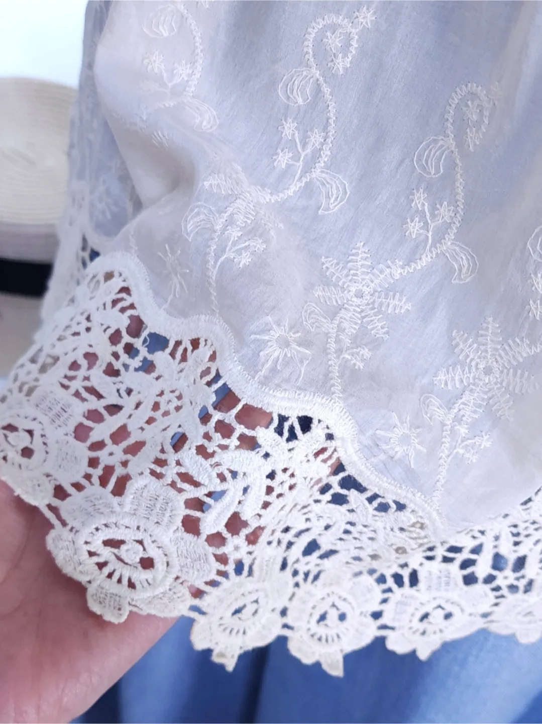 Vintage Embroidered Lace Blouse image indicator(4)