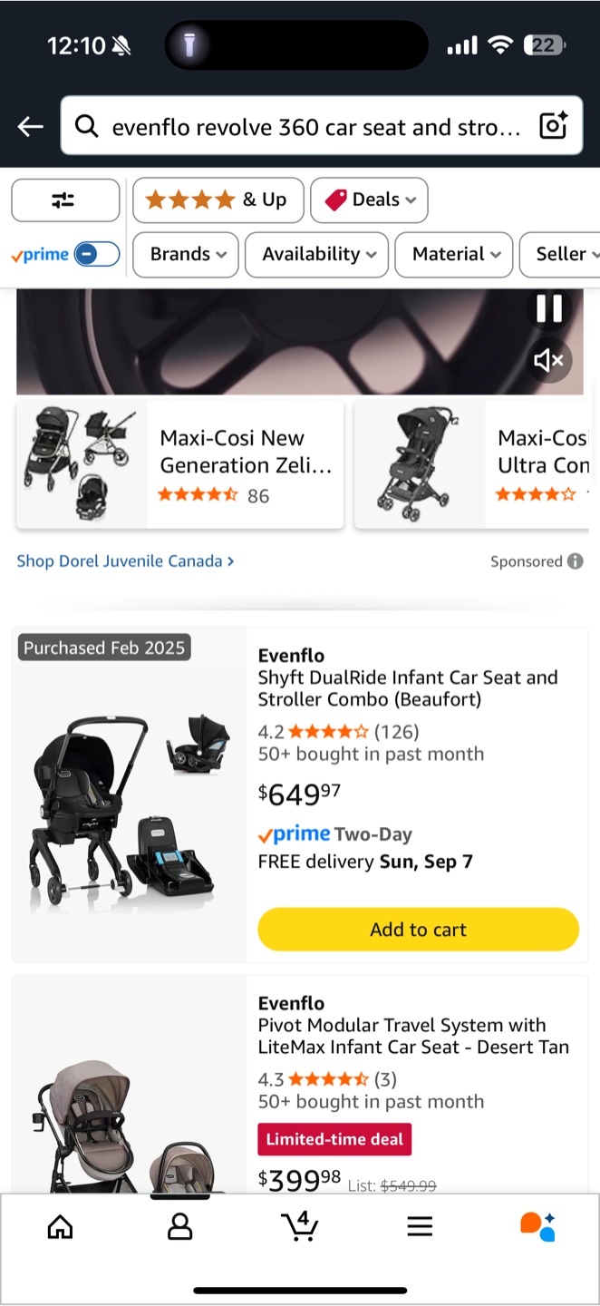 Evenflo Shyft DualRide Infant Car Seat & Stroller