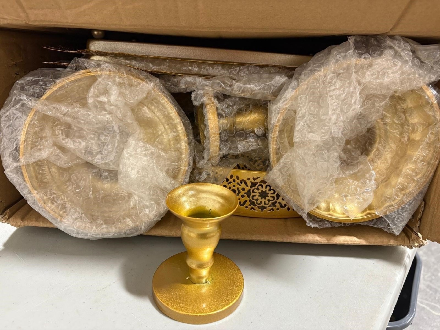 10 piece Gold Cake Stands & Dessert Display Set - photo 4