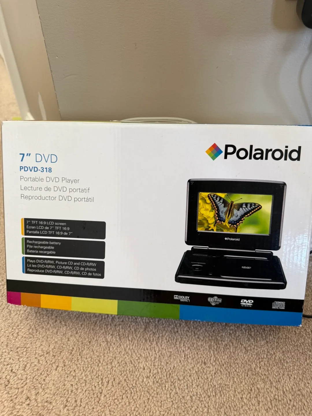 Polaroid 7" Portable DVD Player PDVD-318 thumbnail