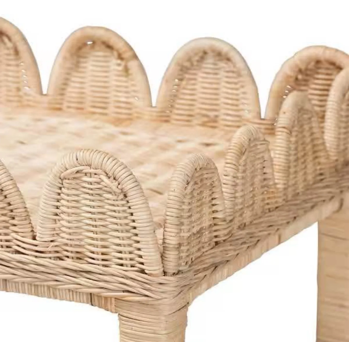 New Boho Bohemian Rattan Nightstand or Side Table image indicator(5)