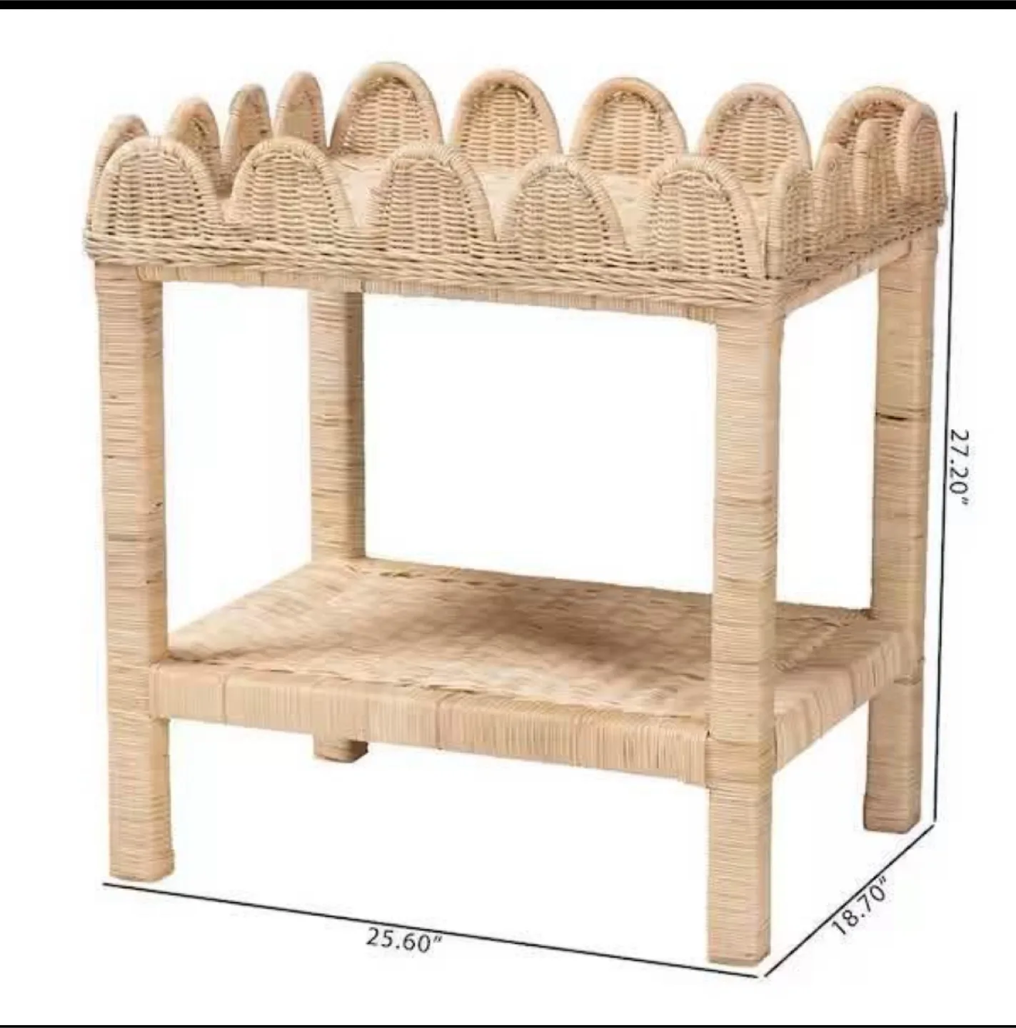 New Boho Bohemian Rattan Nightstand or Side Table image indicator(7)