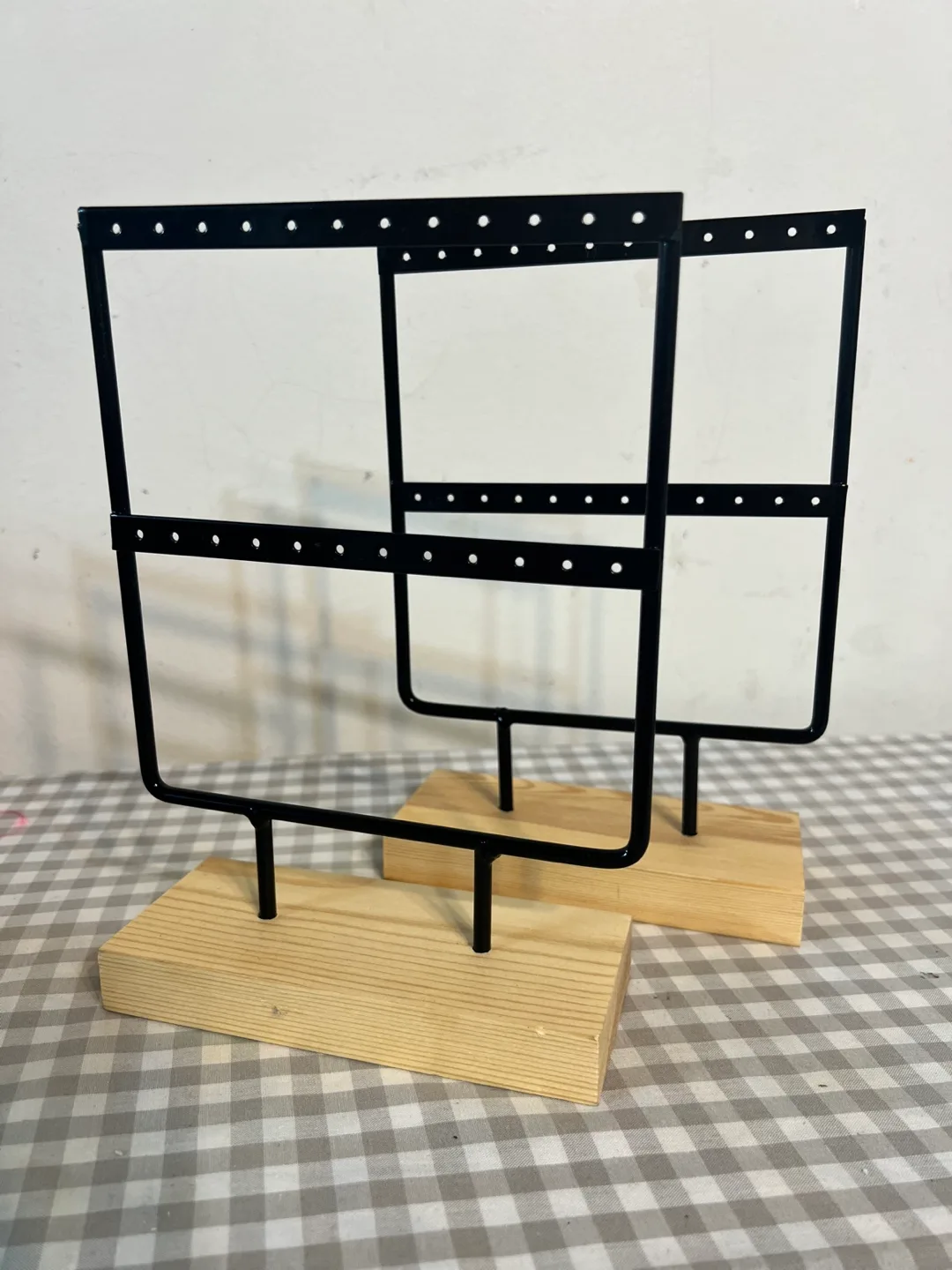 2 x Collapsable Earring Display Stands with Wooden Base thumbnail