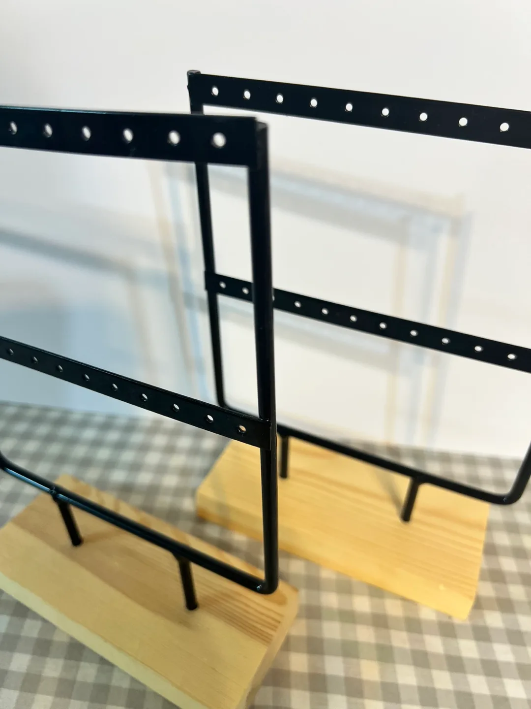 2 x Collapsable Earring Display Stands with Wooden Base image indicator(6)