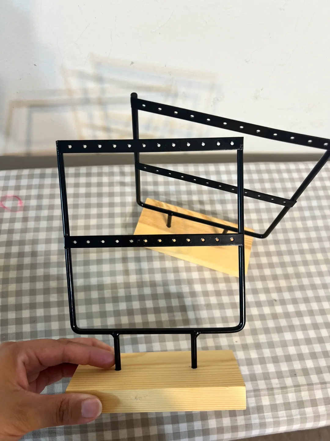 2 x Collapsable Earring Display Stands with Wooden Base image indicator(7)