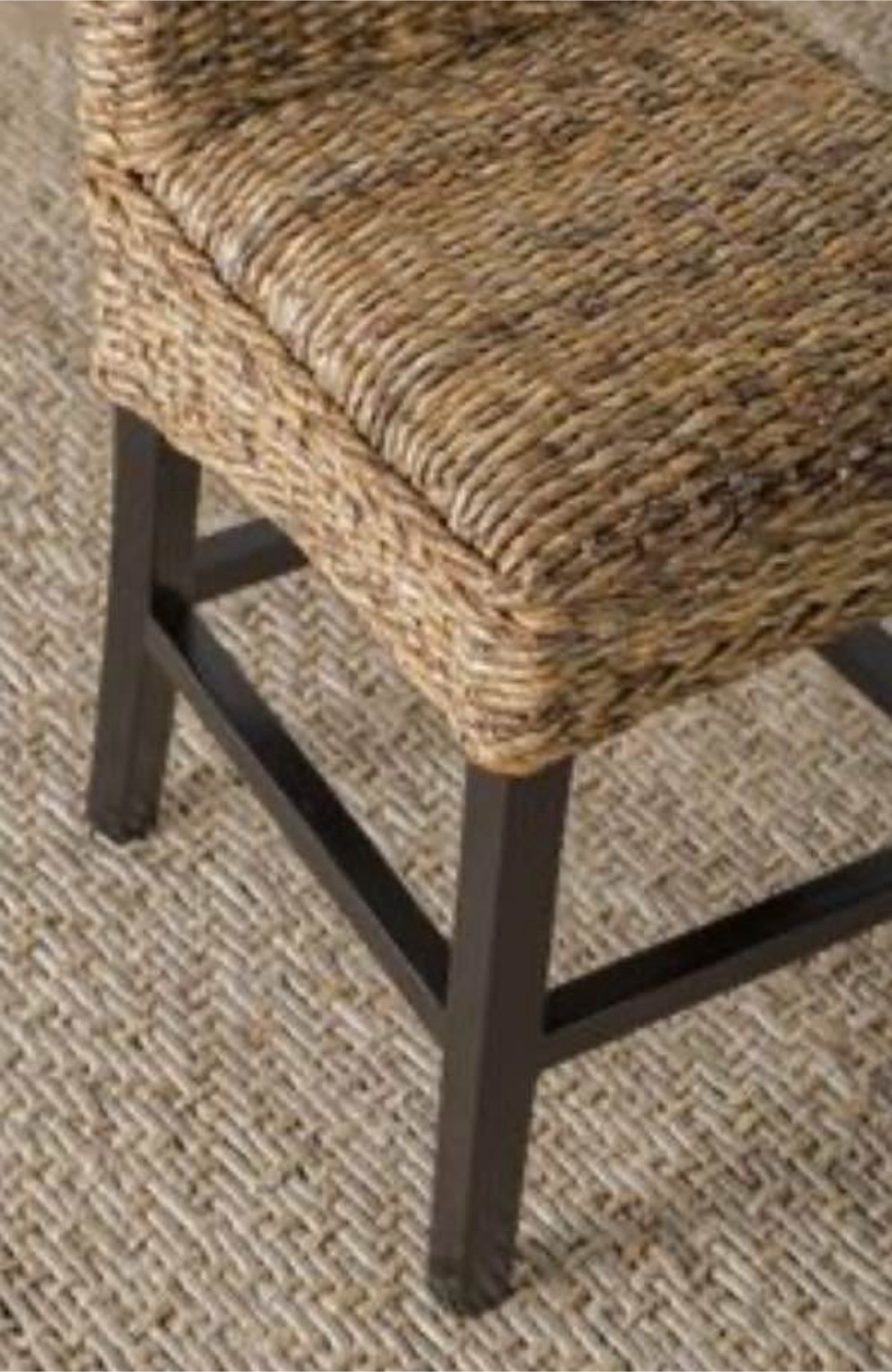 New Set of 2 Abaca Boho Counter Height Stools - photo 3