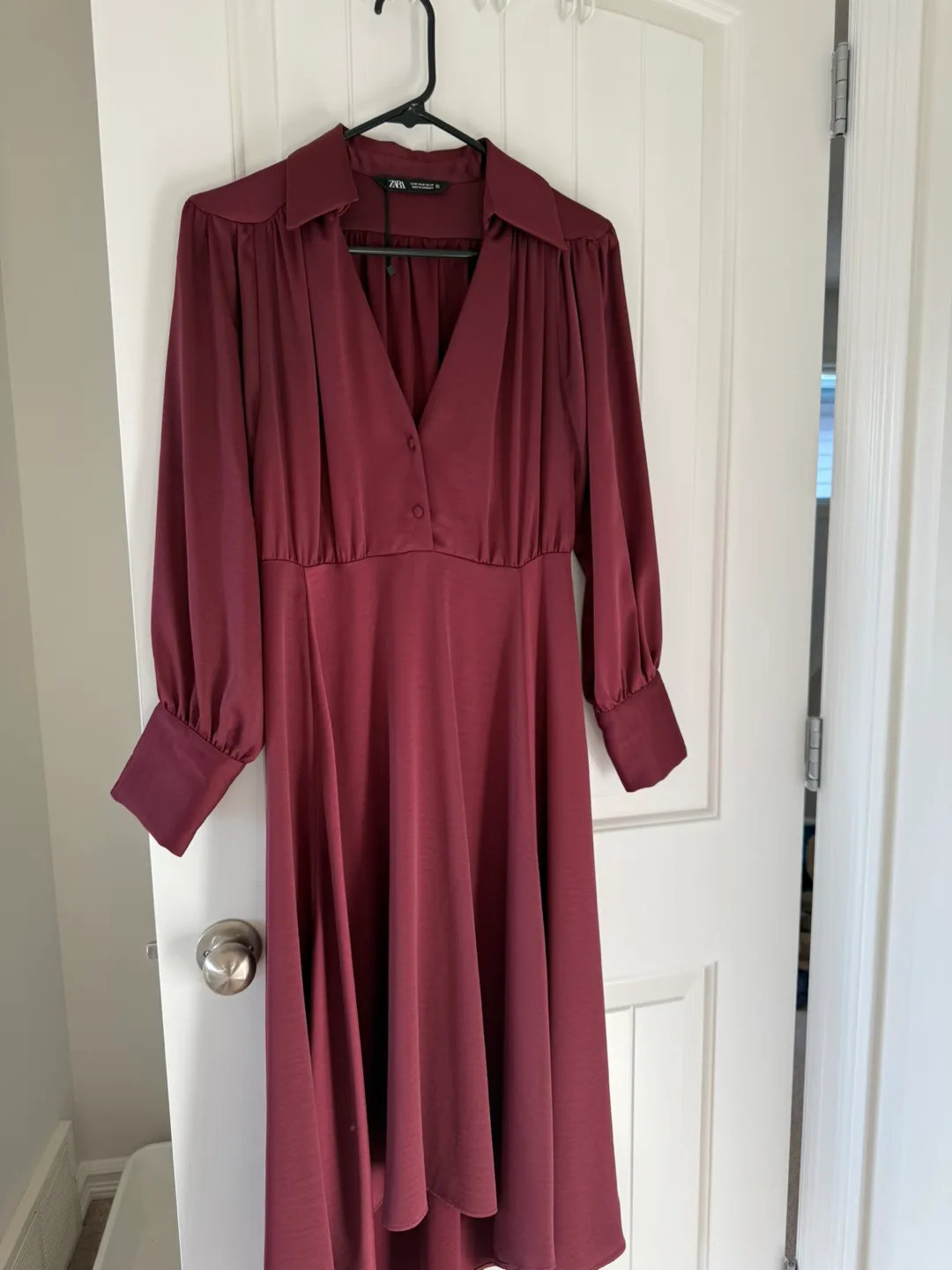 Zara Burgundy Dress thumbnail