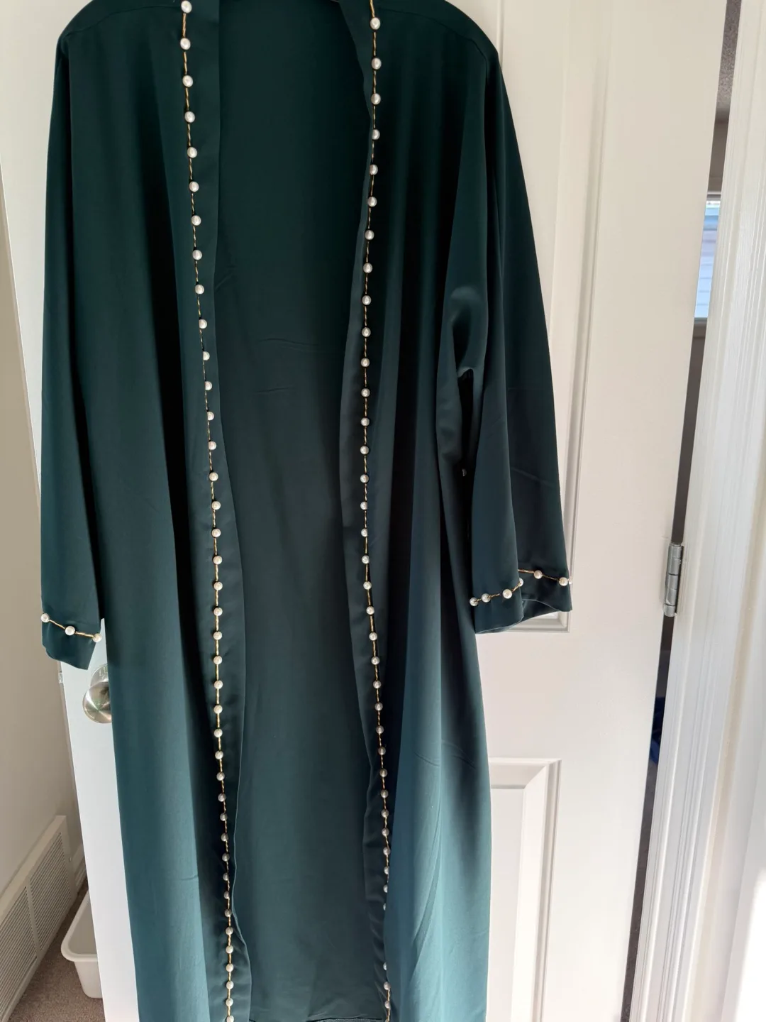 Green Abaya with Pearl Details thumbnail
