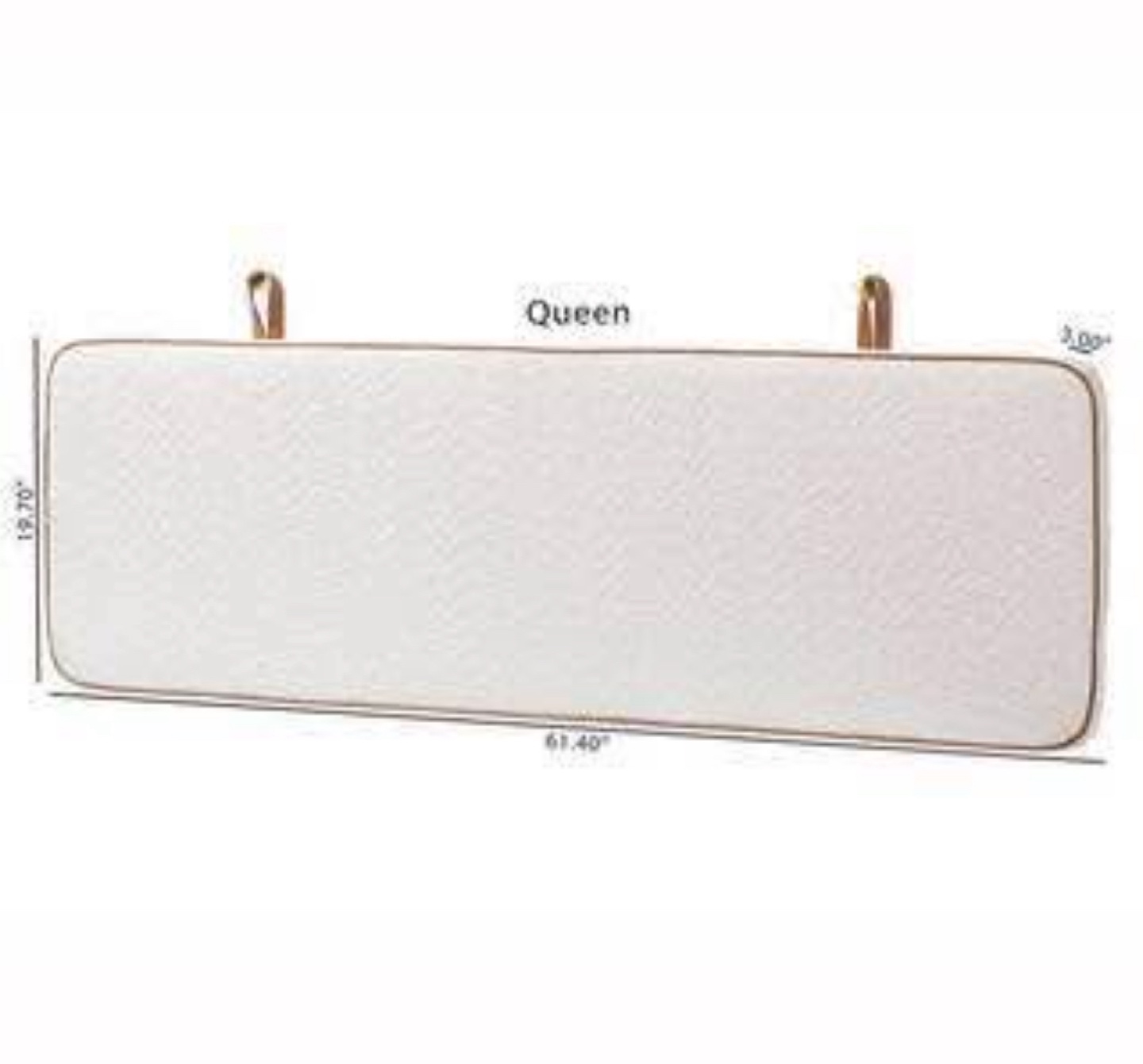 New White Boucle Fabric Queen Size Wall-Mounted Headboard - photo 5