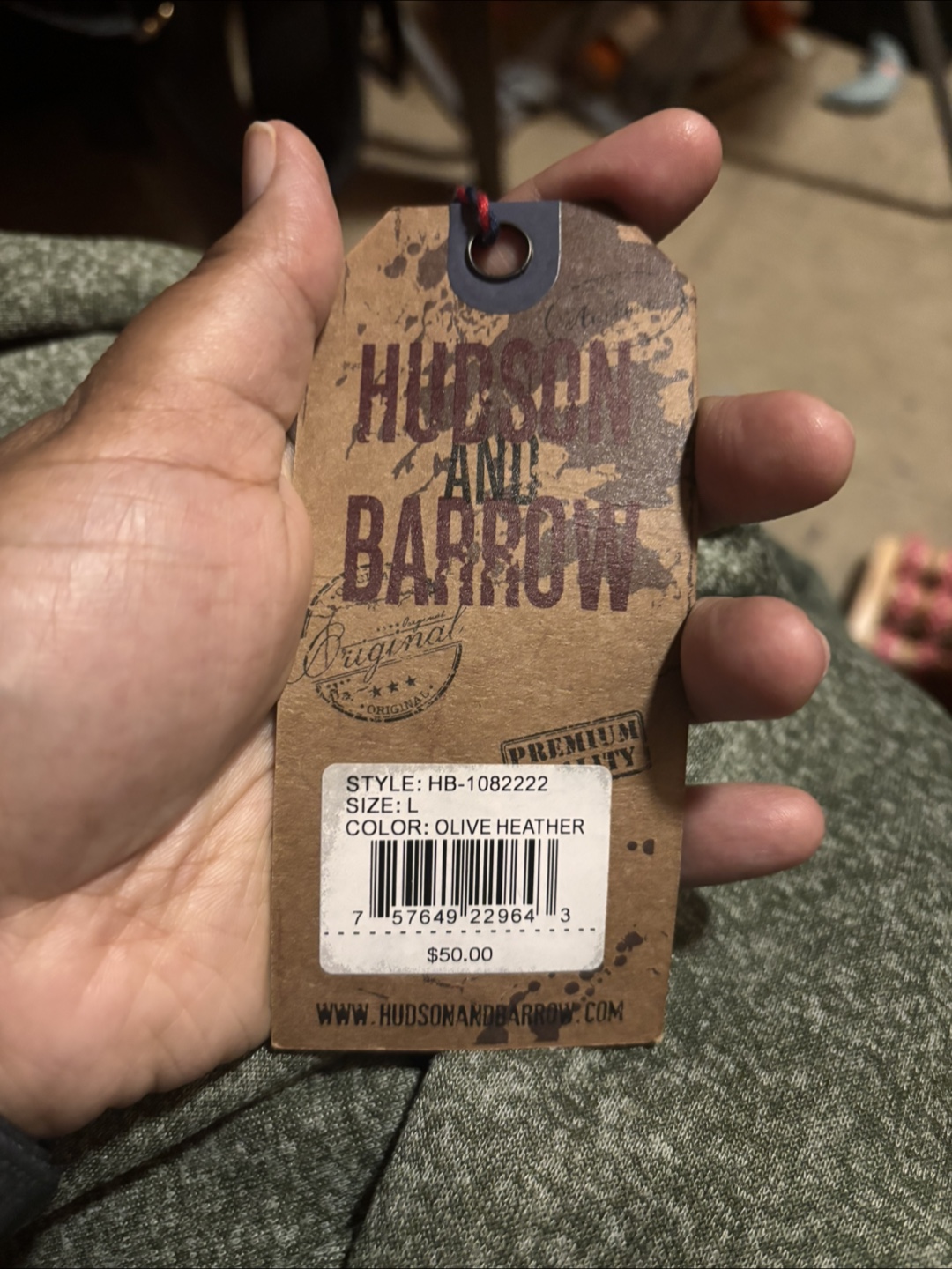 Hudson and Barrow Olive Heather Hoodie - Size L - photo 2