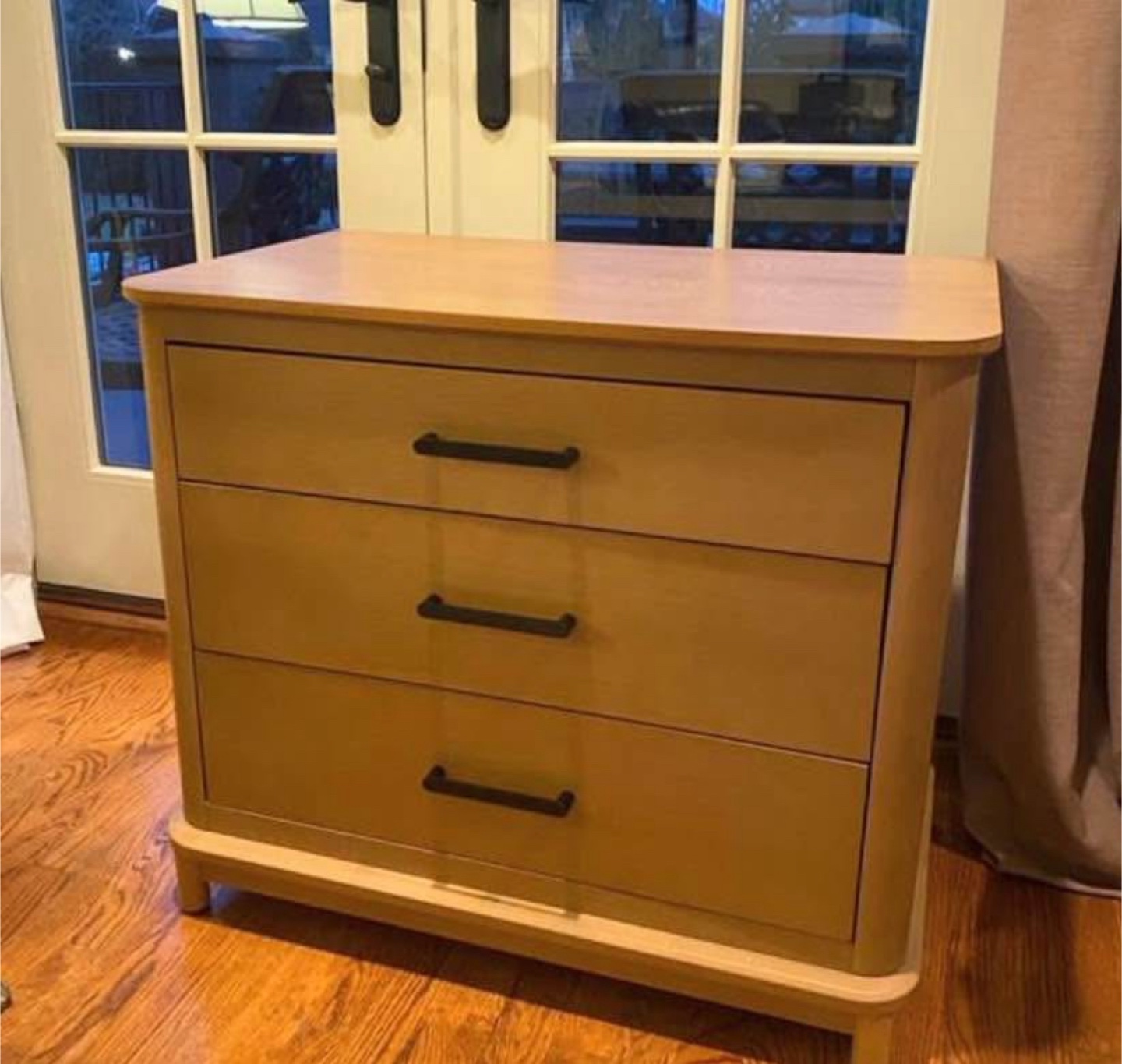 New 3 Drawer Nightstand English Oak Finish Solid Wood