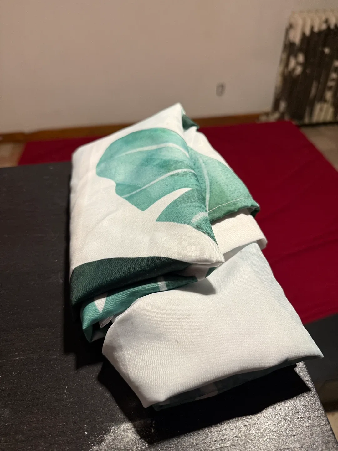 Tropical Leaf Print Shower Curtain image indicator(2)